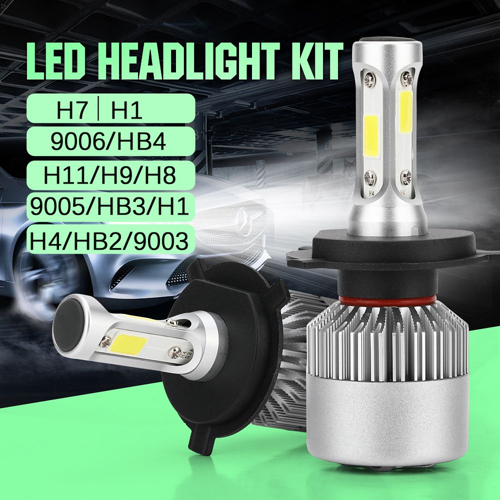 S2-72W-Car-COB-LED-Headlights-H4-H7-H1-9005-9006-H11-Fog-Lights-Bulb-8000LM-6500K-2Pcs-1720546