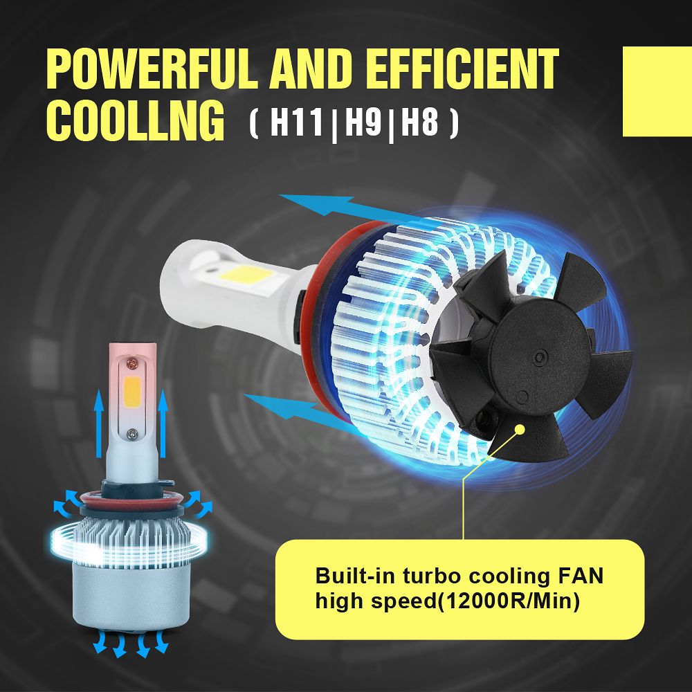 S2-72W-Car-COB-LED-Headlights-H4-H7-H1-9005-9006-H11-Fog-Lights-Bulb-8000LM-6500K-2Pcs-1720546