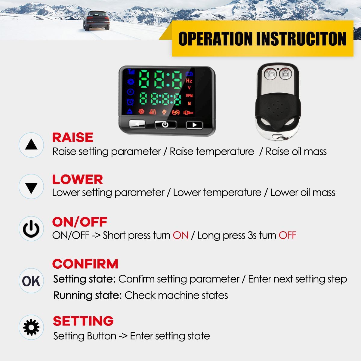 1-8KW-Adjustable-12V-Diesel-Air-Heater-Parking-Heater-One-hole-LCD-Switch-Remote-Control-Integrated--1586616