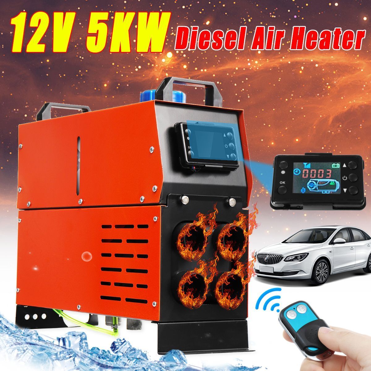 12V-5000W-Diesel-Air-Heater-Single--4-Holes-Tank-Remote-Control-Thermostat-Caravan-Motorhome-RV-1390619