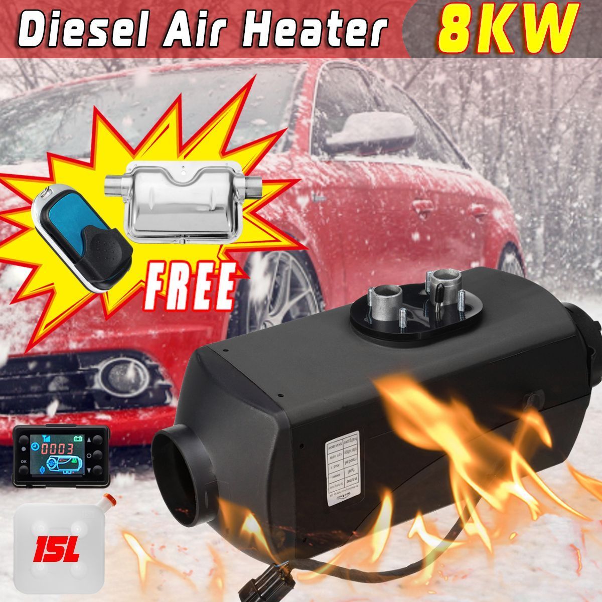 12V-8kw-Diesel-Parking-Air-Heater-with-15L-Fuel-Tank-Silencer--Remote-Control-1359447