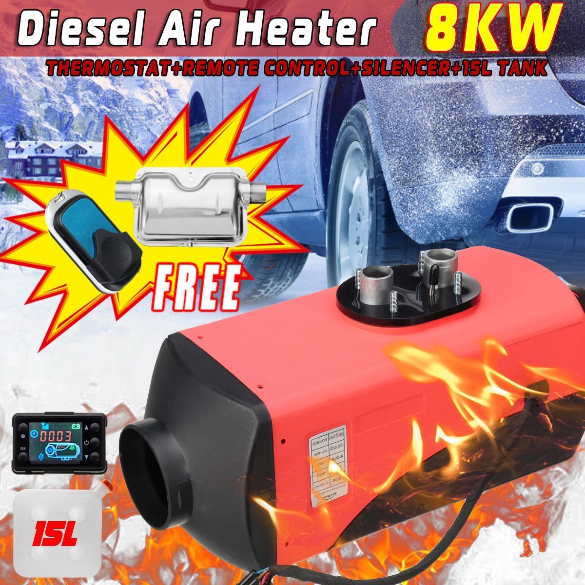 12V-8kw-Diesel-Parking-Air-Heater-with-15L-Fuel-Tank-Silencer--Remote-Control-1359447