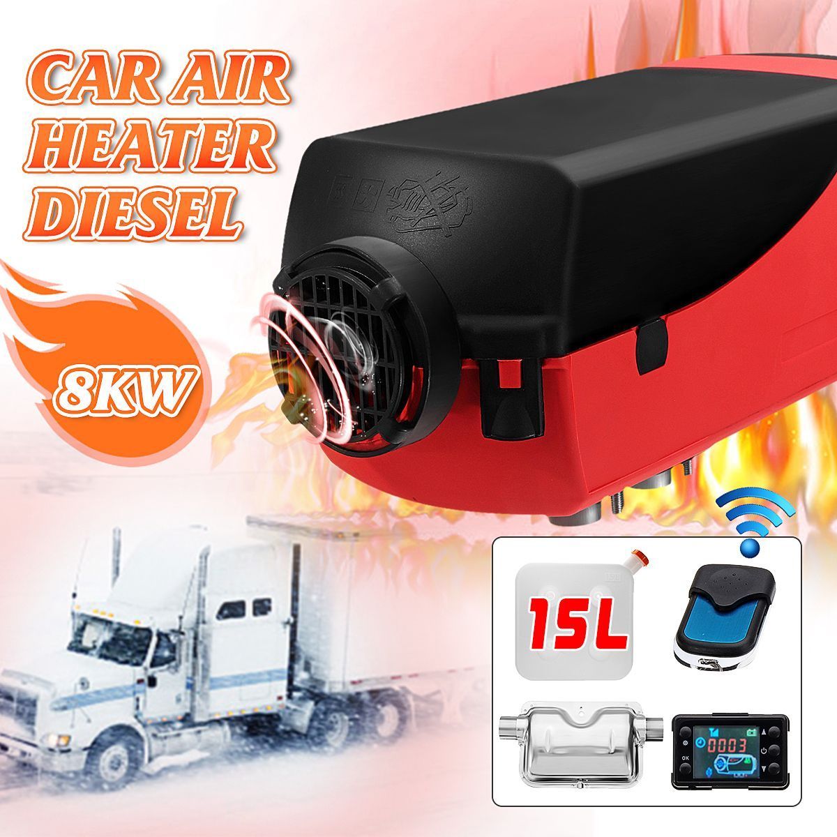 12V-8kw-Diesel-Parking-Air-Heater-with-15L-Fuel-Tank-Silencer--Remote-Control-1359447