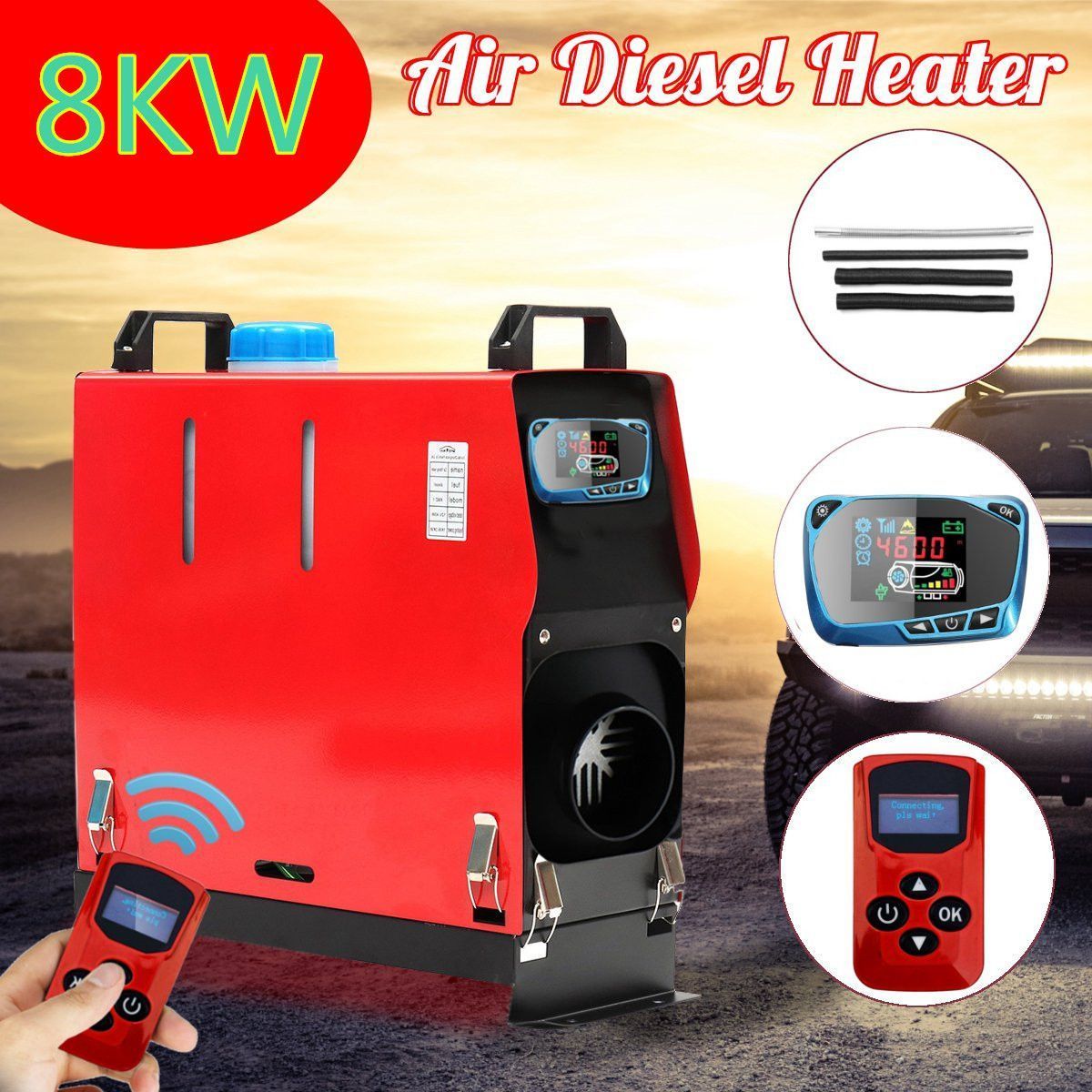 5KW3KW-12V-Air-Diesel-Heater-Host-wLED-Key-Remote-Controller-Air-Filter-Oil-Pump-1367827