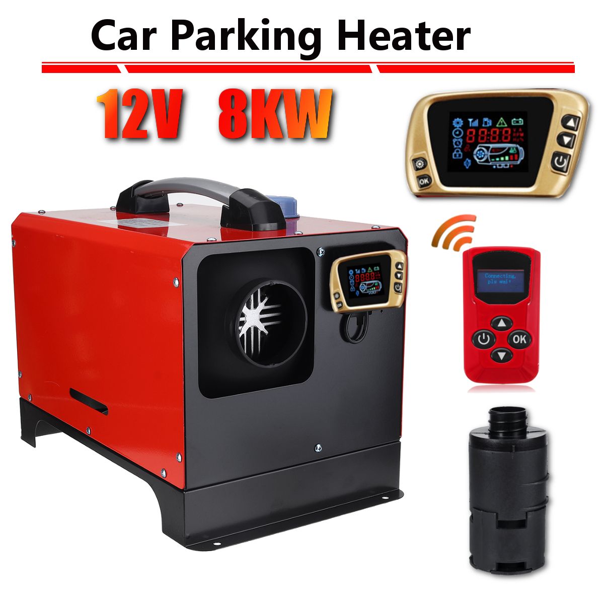 All-in-One-Unit-8KW-12V-Car-Heating-Tool-Diesel-Air-Heater-Single-Hole-Gold-LCD-Monitor-Parking-Warm-1612208