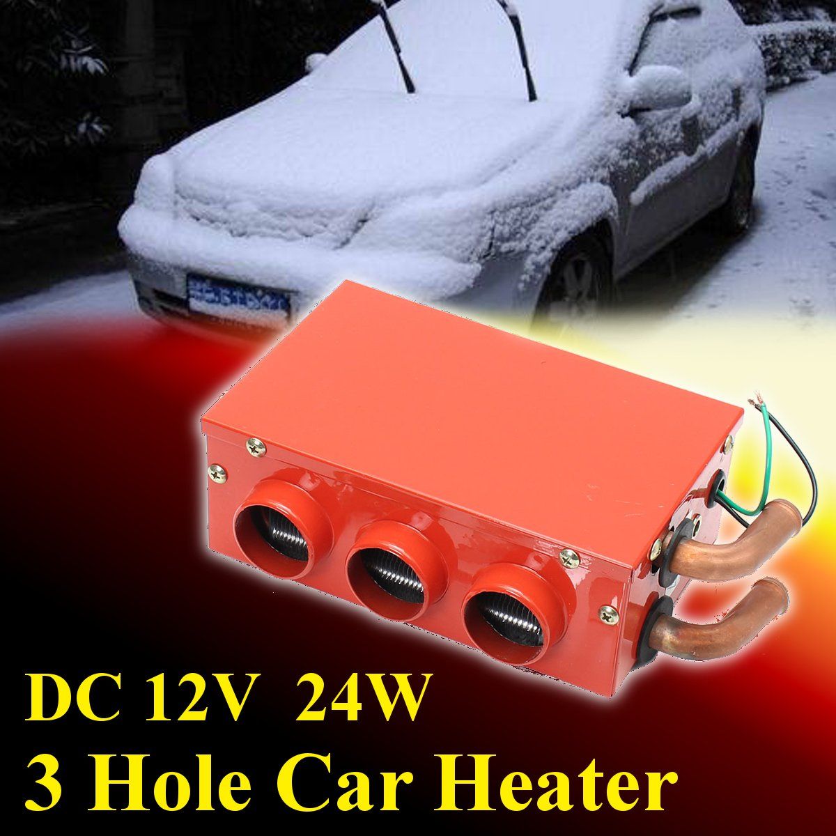 DC-12V-24W-Mini-Auto-Car-Heater-3-Hole-Plumbing-Defroster-Demister-1334573