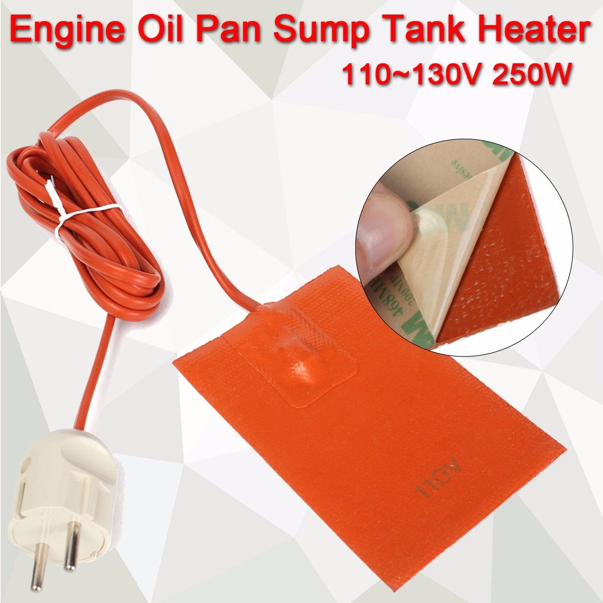 Engine-Oil-Pan-Sump-Tank-Heater-110130V-250W-Protection-Reduce-Wear-US-1363274