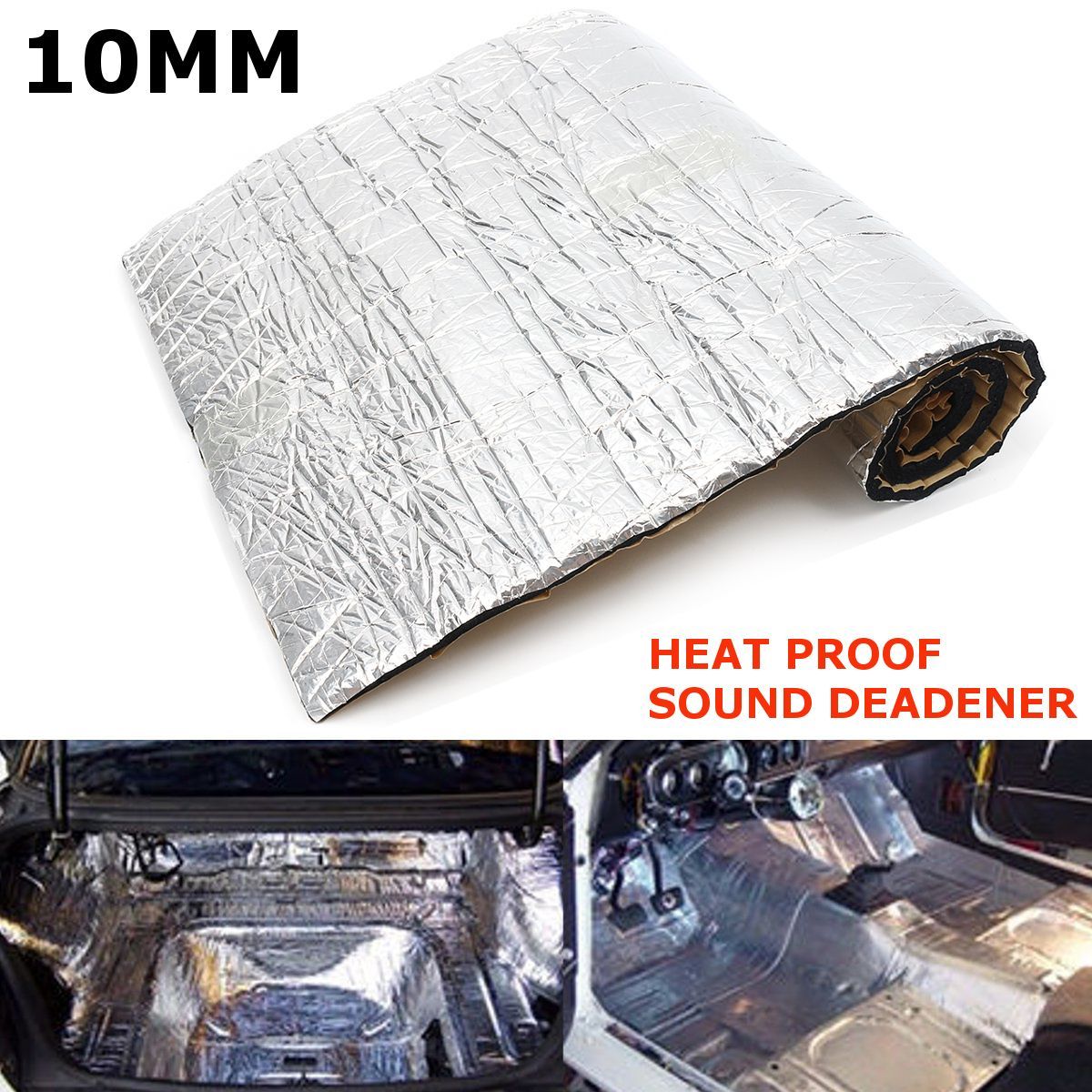 100cmx40cm-Car-Deadener-Heat-Sound-Proofing-Insulation-Hood-Exhaust-Muffler-10mm-1189319