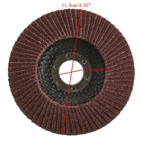 10pcs-Polishing-Wheel-Film-Angle-Grinder-115mm-Flap-Sanding-Discs-222mm-Bore-40-Grit-1014268