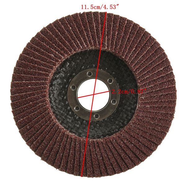 10pcs-Polishing-Wheel-Film-Angle-Grinder-115mm-Flap-Sanding-Discs-222mm-Bore-40-Grit-1014268