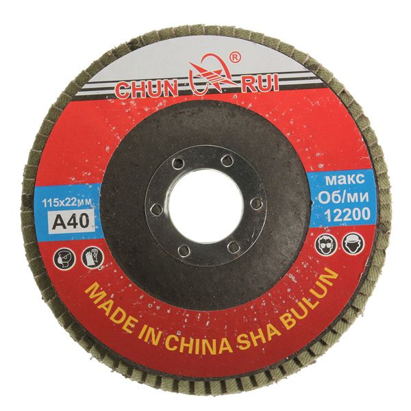 10pcs-Polishing-Wheel-Film-Angle-Grinder-115mm-Flap-Sanding-Discs-222mm-Bore-40-Grit-1014268