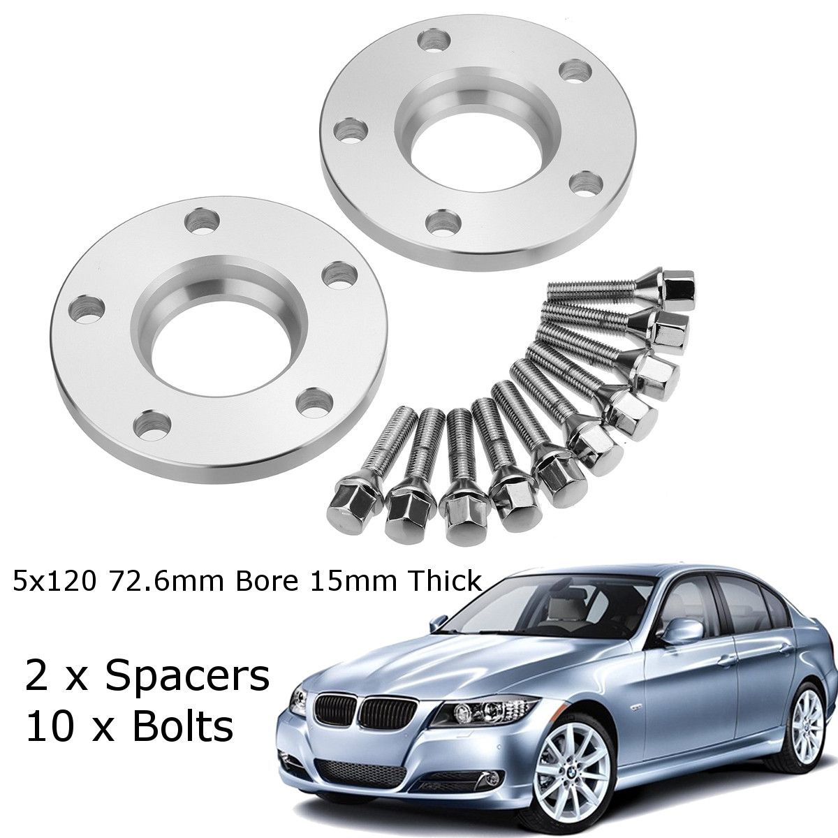 15MM-Hubcentric-Wheel-Spacer-Kit-Blot-Alloy-For-BMW-3-Series-E36-E46-E90-E91-E92-1260399