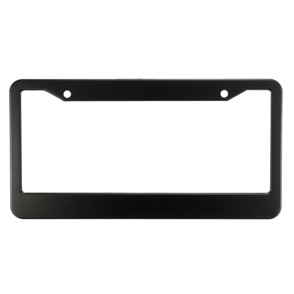 2-Pcs-Black-Metal-Stainless-Steel-License-Plate-Frames-With-Screw-Caps-Tag-Cover-1035269