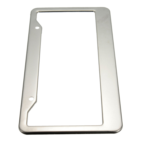 2-Pcs-Sliver-Stainless-Steel-License-Plate-Frames-With-Screw-Caps-Tag-Cove-1035270