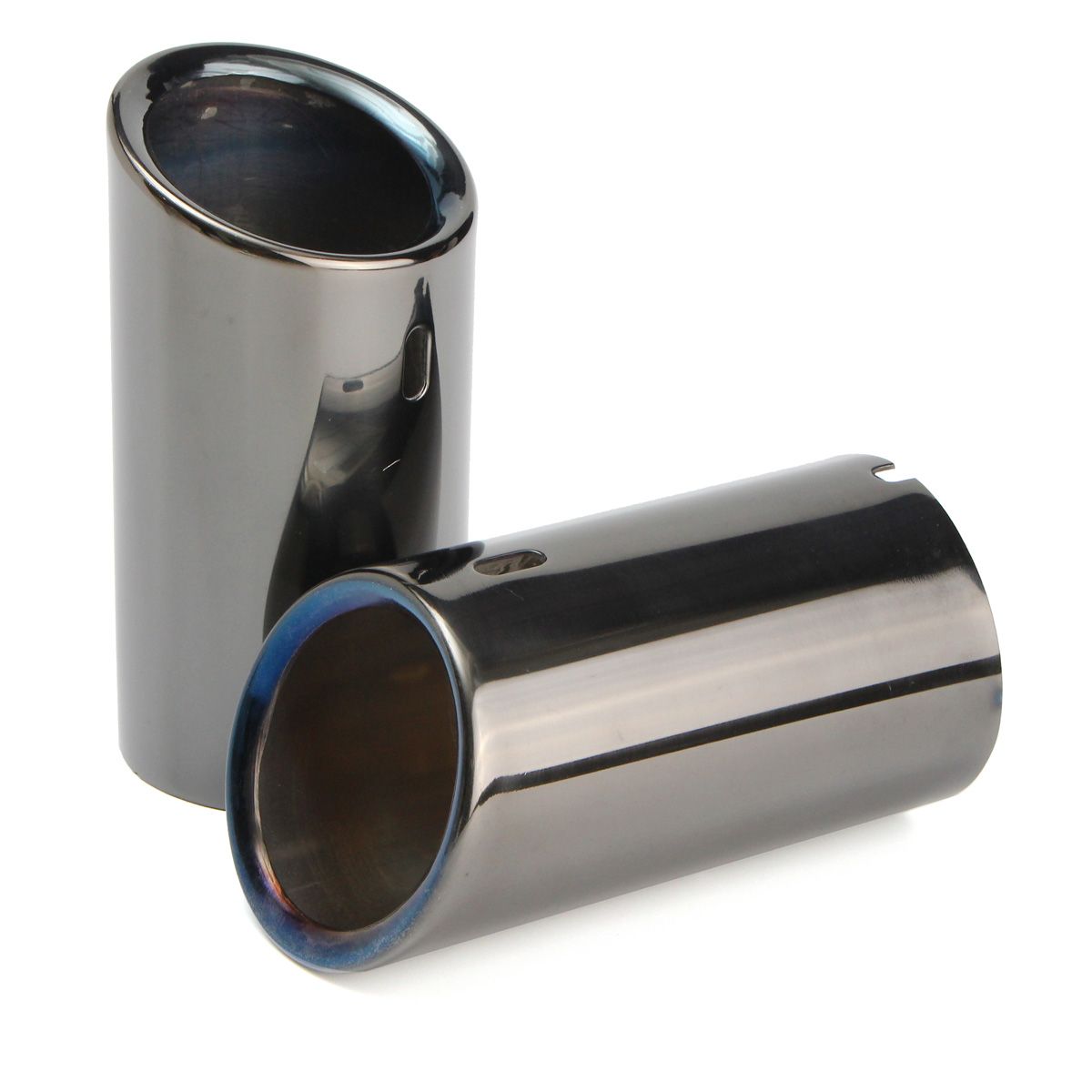 2-X-Tail-Muffer-Exhaust-Tip-Pipe-Titanium-Black-For-BMW-E90-E92-325-328i-3-Series-1203896