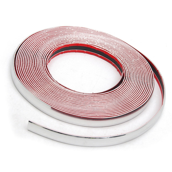 20mmX15m-Chrome-Universal-Car-Decor-Trim-Scratch-Resistant-Bar-Molding-Adhesive-Strip-1098014