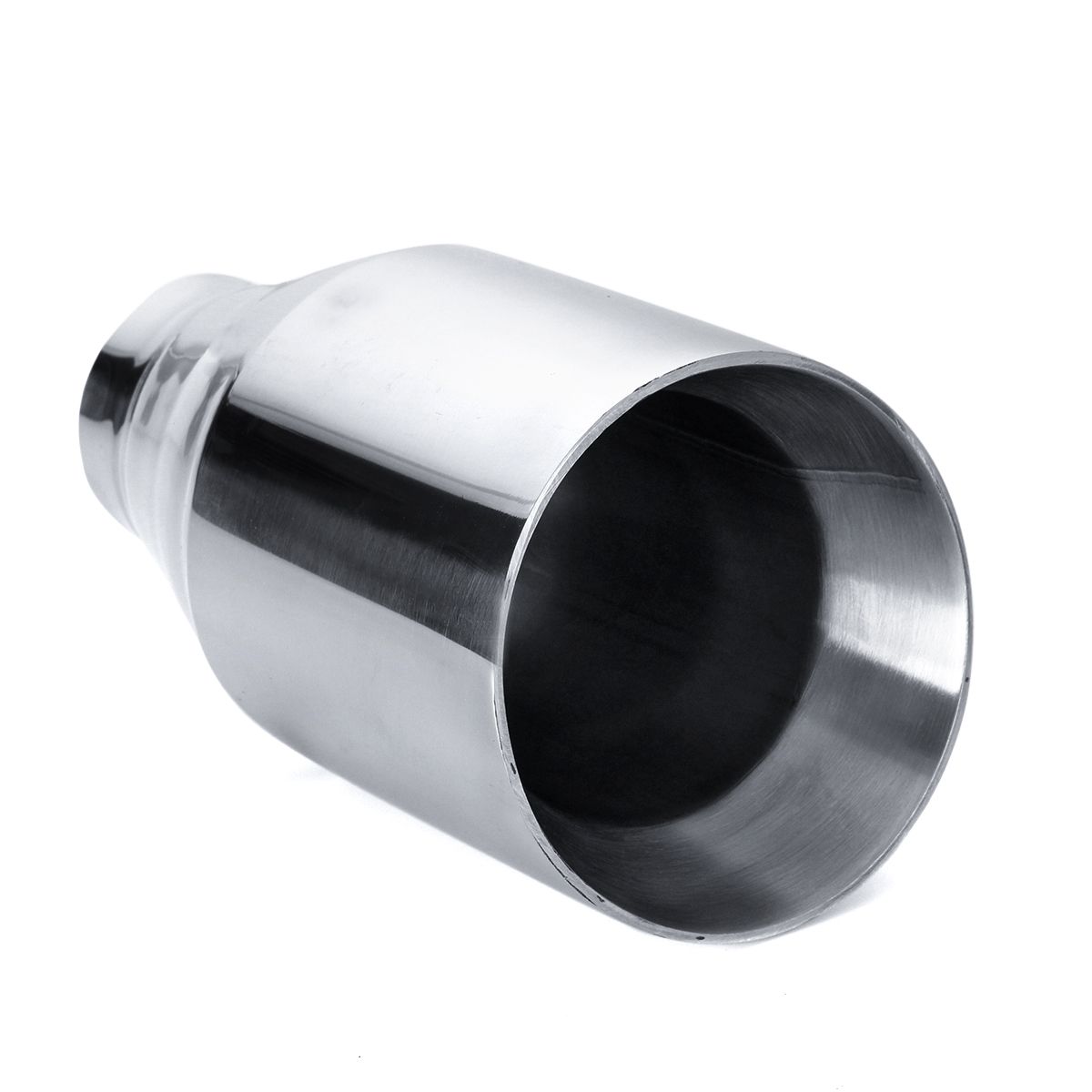 225quot-Inlet-4quot-Outlet-7quot-Dual-Wall-Stainless-Steel-Exhaust-Muffler-Pipe-Tip-1316316