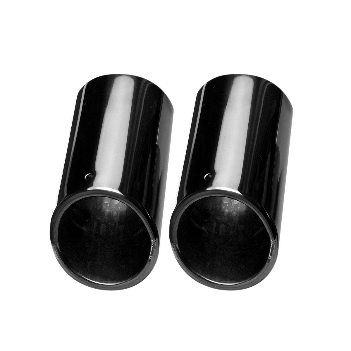 2Pc-Titanium-Black-Exhaust-Muffler-Tail-Pipe-Tip-For-BMW-E90-E92-325i-328i-06-10-1460990