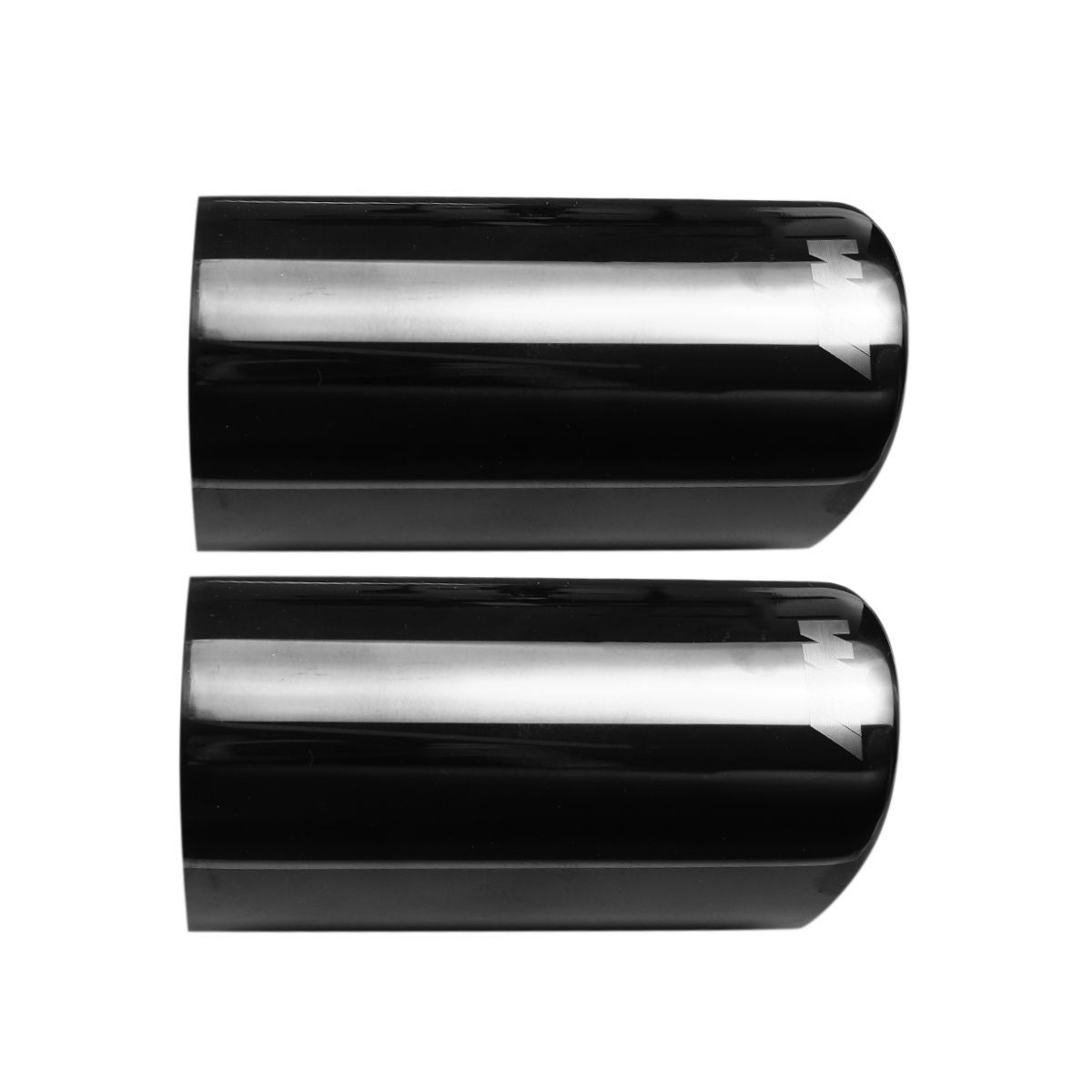 2Pc-Titanium-Black-Exhaust-Muffler-Tail-Pipe-Tip-For-BMW-E90-E92-325i-328i-06-10-1460990