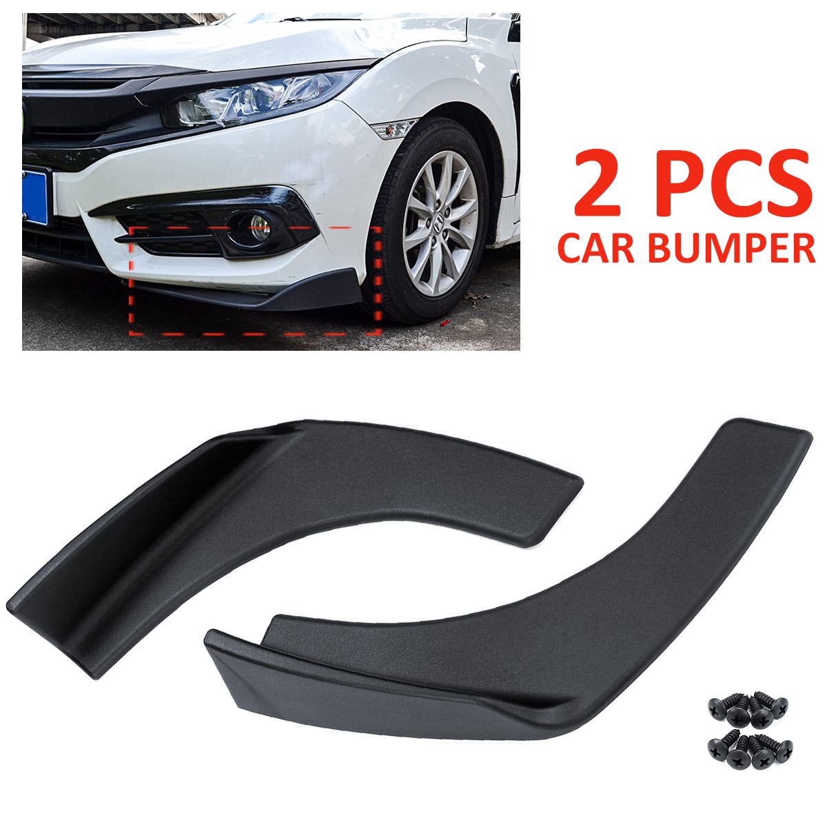 2Pcs-30x4-Inch-Universal-Fit-Car-Front-Rear-Bumper-Protector-Lip-Splitters-Winglets-Canards-1383152