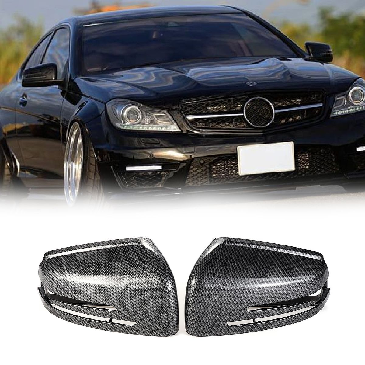 2Pcs-Car-Carbon-Fiber-Rearview-Mirror-Cover-Caps-for-Mercedes-W204-X204-W212-W221-C300-C218-1557226