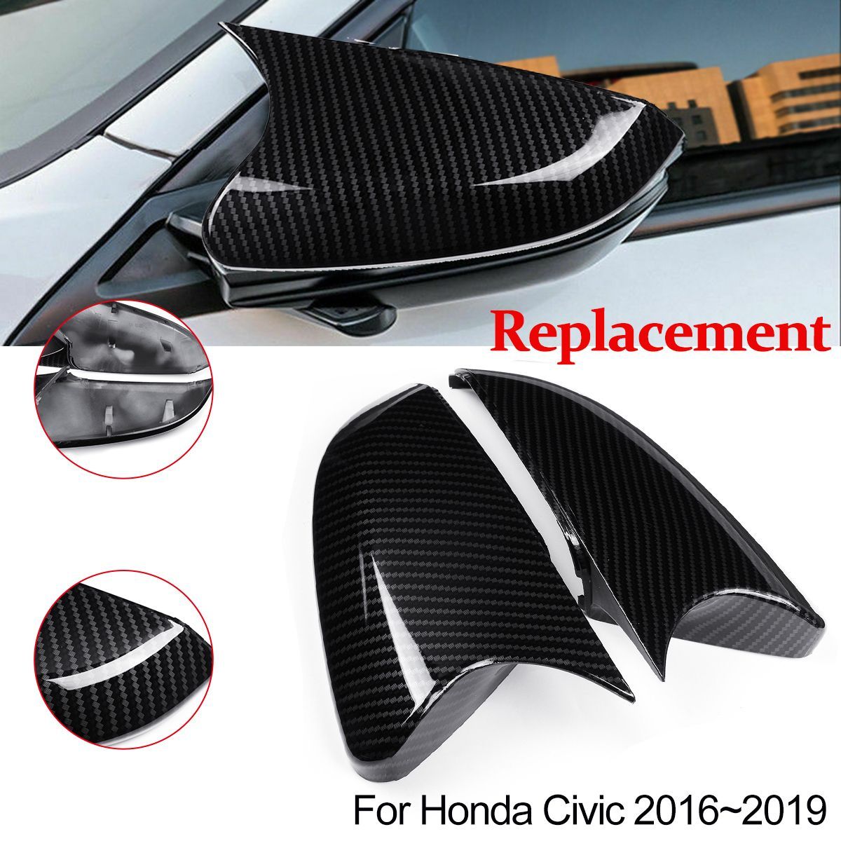 2Pcs-Car-Carbon-Fiber-Style-Rear-View-Side-Mirror-Trim-Cover-Caps-For-Honda-Civic-2016-18-1614546