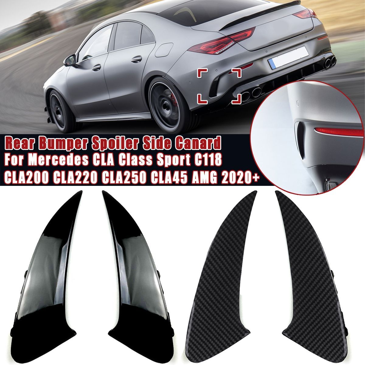 2Pcs-Car-Rear-Bumper-Spoiler-Side-Wing-Canard-For-Mercedes-CLA-Class-Sport-C118-CLA200-CLA220-CLA250-1659309