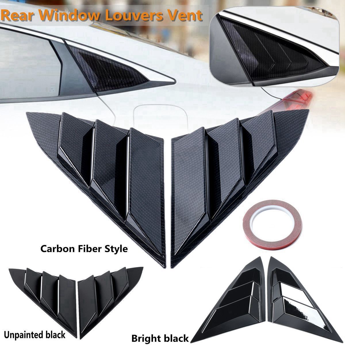 2Pcs-Quarter-Side-Window-Louvers-Vent-ABS-Board-For-Honda-Civic-4Door-16-17-1710942