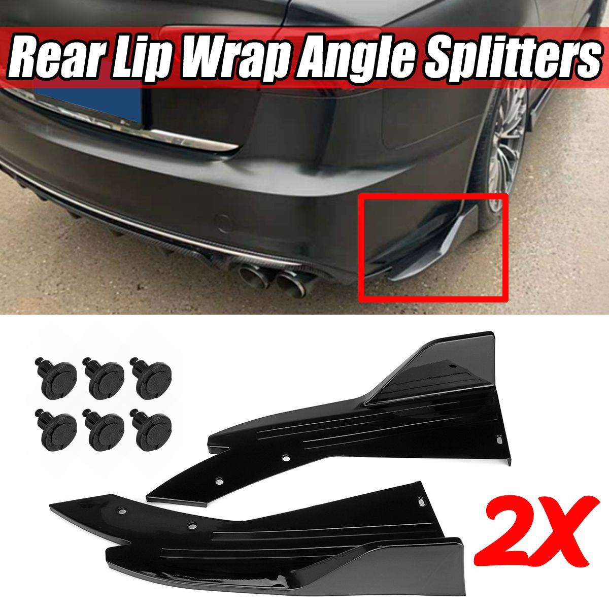 2Pcs-Universal-Anti-Scratch-Car-Rear-Bumper-Lip-Wrap-Angle-Splitters-Glossy-Black-1672578