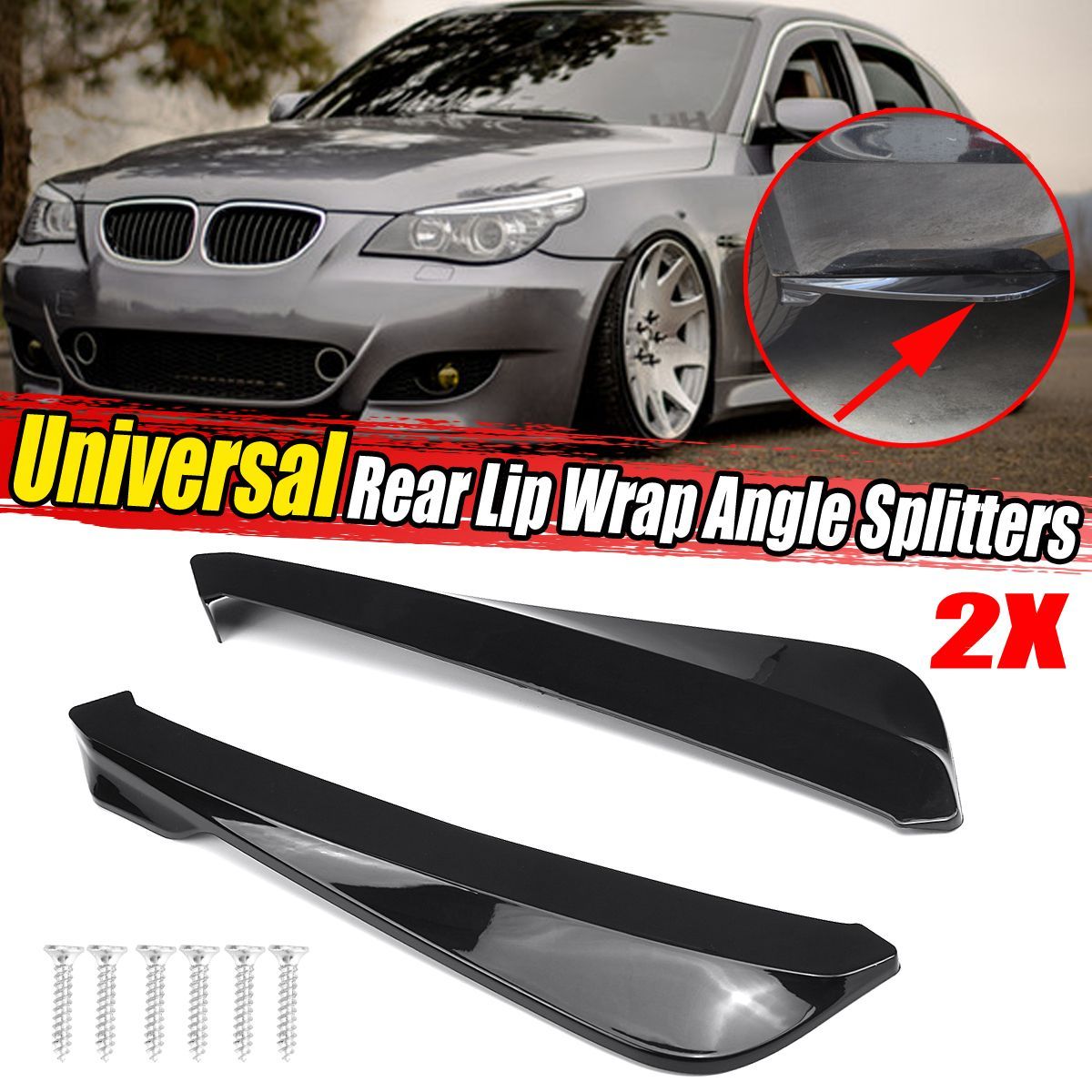 2Pcs-Universal-Car-Black-Rear-Bumper-Lip-Wrap-Angle-Splitters-1684029