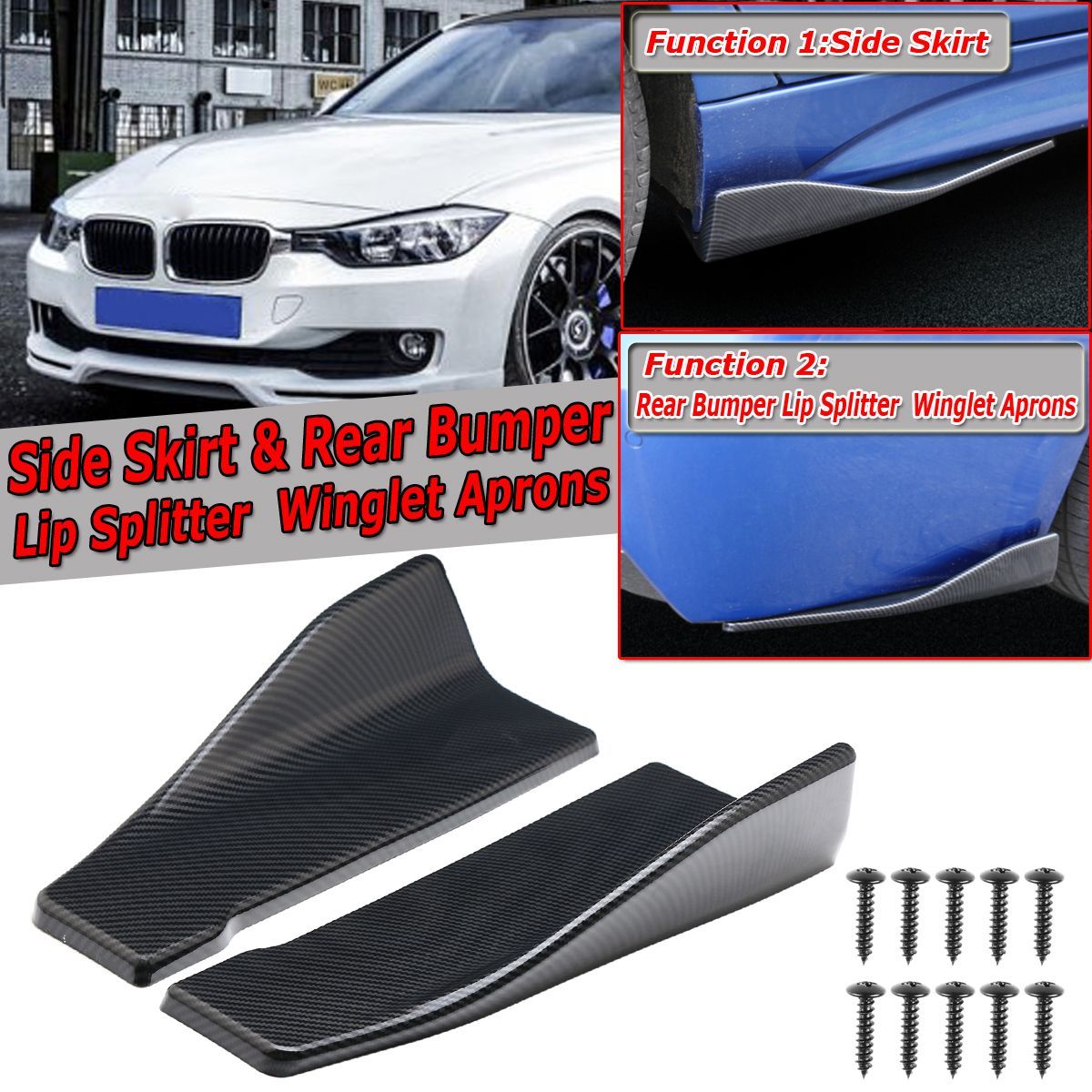 2pcs-35cm-Carbon-Fiber-Universal-Car-Side-Skirt-Rear-Bumper-Lip-Splitter-Winglet-Aprons-Mudguards-1401629