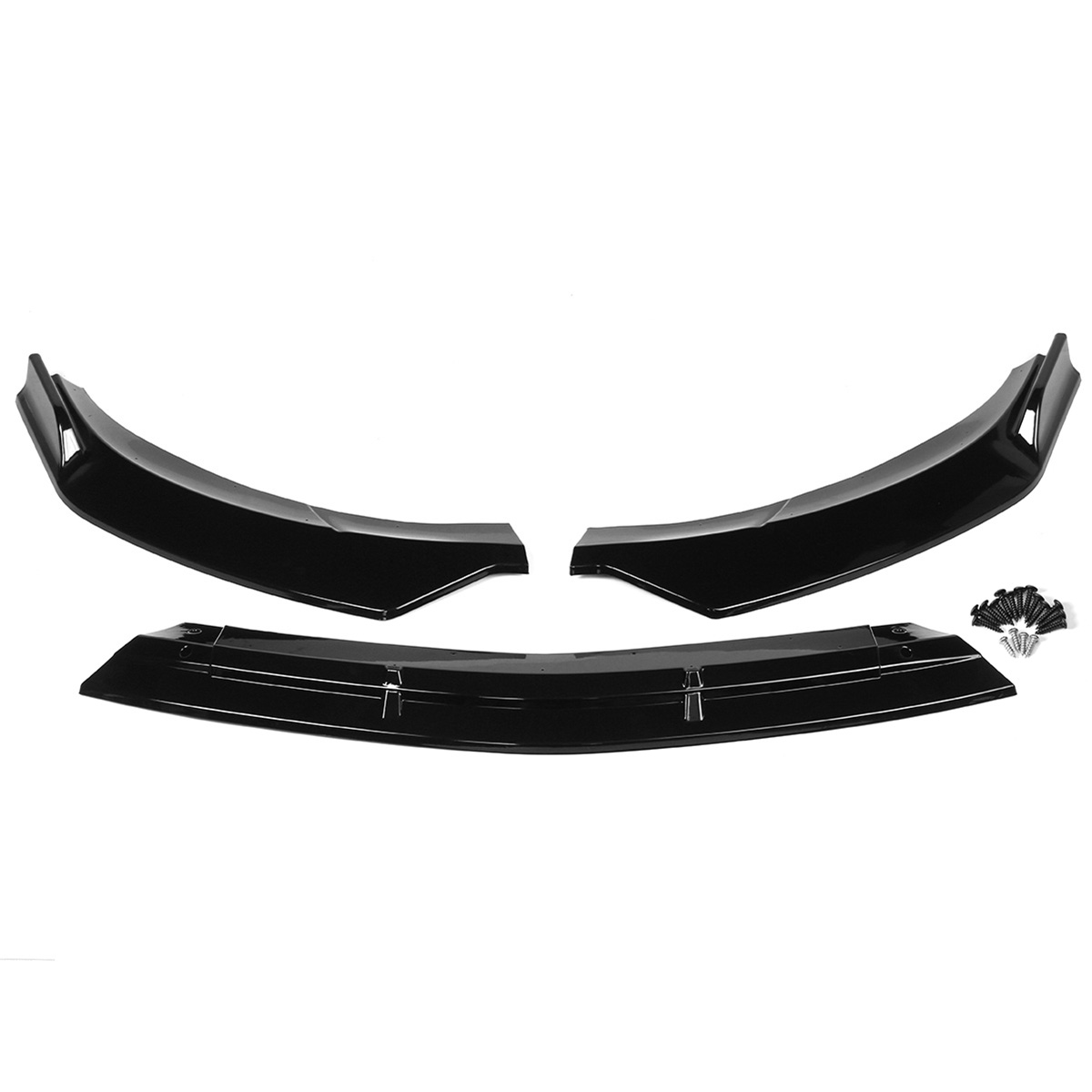 3Pcs-Glossy-Black-Front-Bumper-Protector-Lip-Spoiler-Covers-Trim-For-Mercedes-Benz-CLA-Class-W117-20-1629230