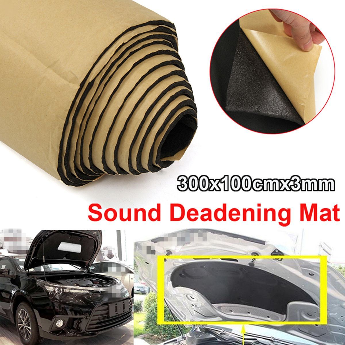 3mm-118quottimes40quot-Sound-Insulation-Cotton-Deadener-Deadening-Noise-Material-Mat-Proof-1293155