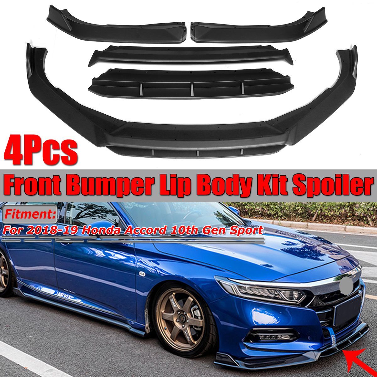 4Pcs-Front-Bumper-Lip-Body-Kit-Spoiler-For-Honda-Accord-10th-Gen-Sport-2018-2019-1720622