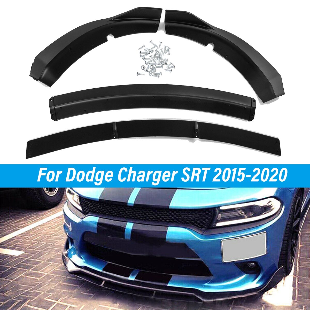 4pcs-Car-Front-Bumper-Lower-Splitter-Lip-Diffuser-Guard-Protector-Matte-Black-For-Dodge-Charger-SRT--1692720