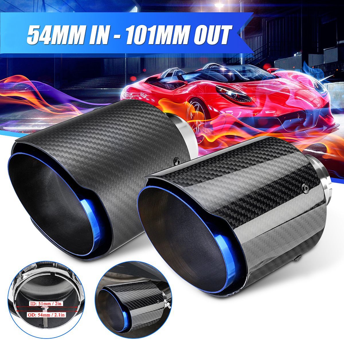 54MM-Inlet-101MM-Outlet-Car-Carbon-Fiber-Stainless-Steel-Car-Rear-Exhaust-Tip-Pipe-Muffler-Adapter-R-1681758
