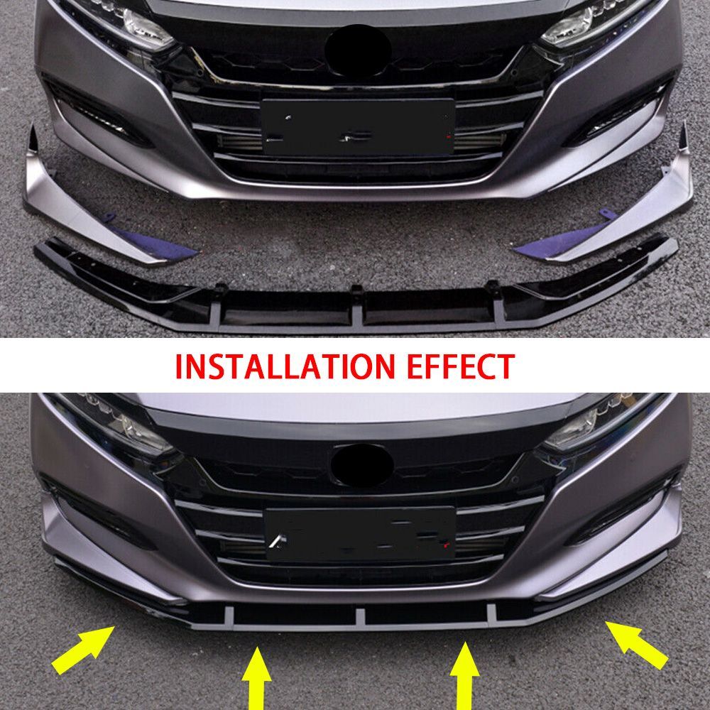 5PCS-ABS-Front-Bumper-Lip-Protector-Surround-Molding-Cover-Trim-For-Honda-Accord-2018-2019-1493324