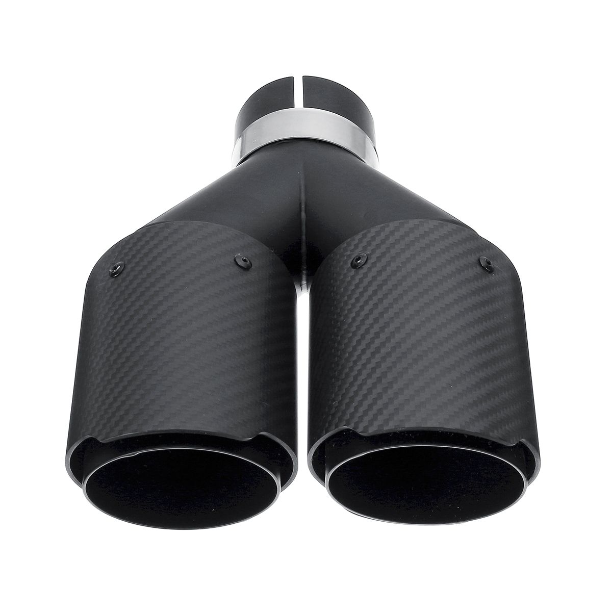 63MM-Universal-Real--Carbon-Fiber--Matte-Black-Exhaust-Muffler-Tip-End-Tail-Pipe-1473932