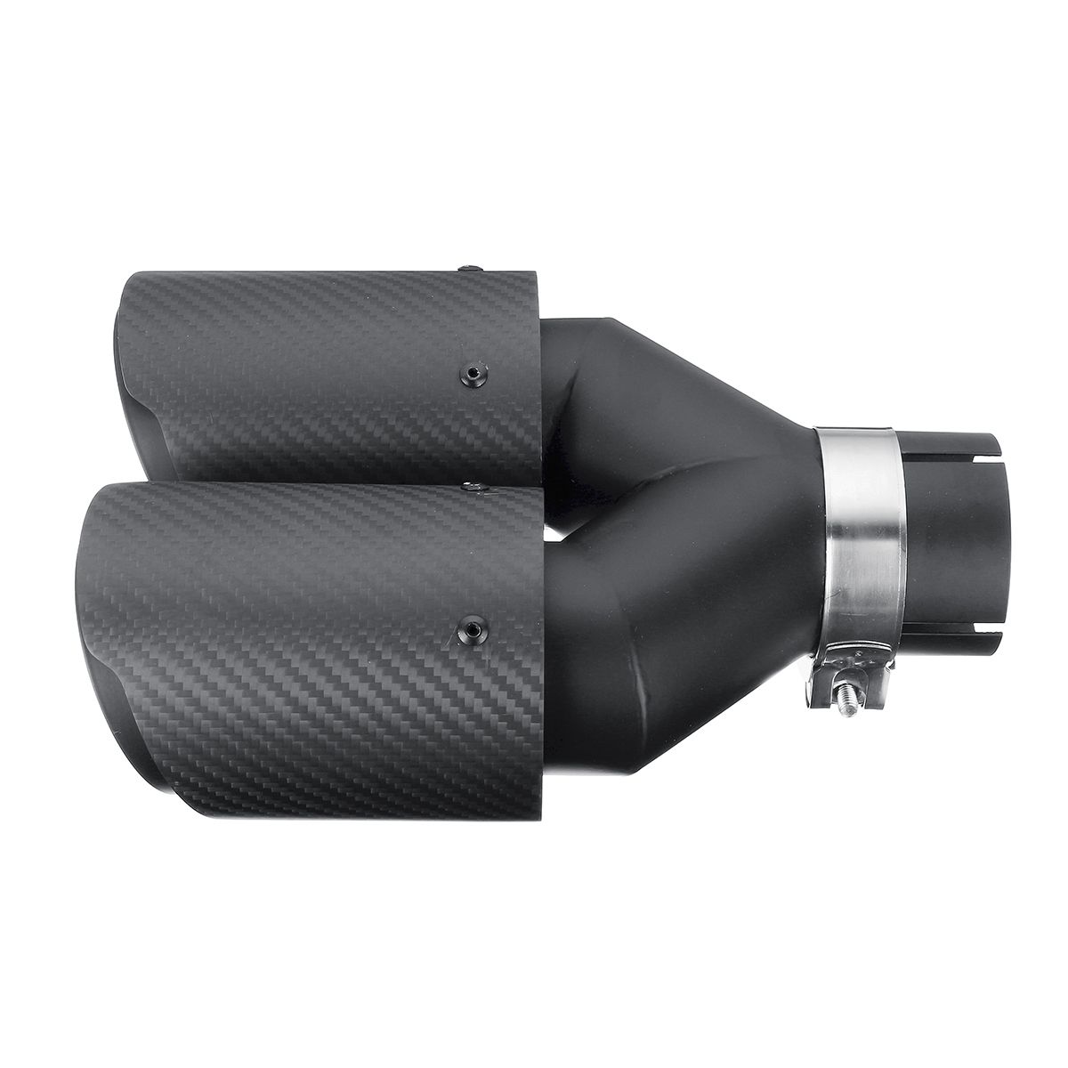 63MM-Universal-Real--Carbon-Fiber--Matte-Black-Exhaust-Muffler-Tip-End-Tail-Pipe-1473932