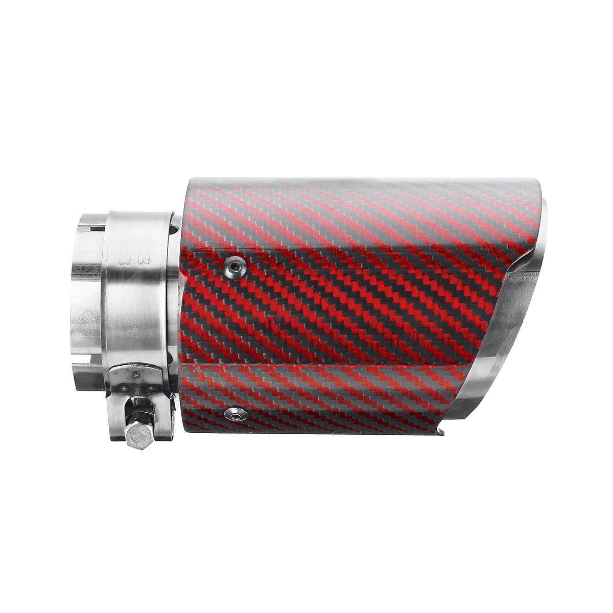 63MM-Universal-Real-Glossy-Carbon-Fiber-Red-Exhaust-Muffler-Tip-End-Tail-Pipe-1428008