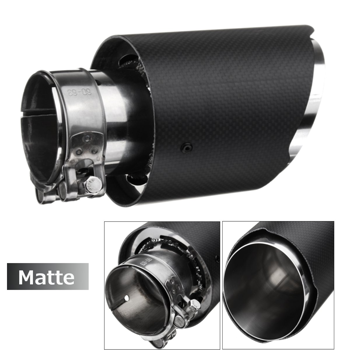 63mm-25-Inch-Universal-Carbon-Fiber-Matte-Car-Exhaust-Pipe-Tail-Muffler-End-1225844