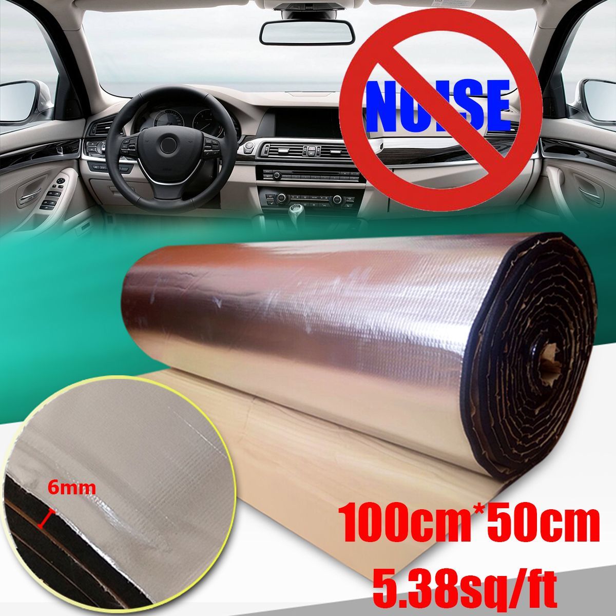 6MM-Sound-Deadener-Block-Heat--Sound-Automotive-Car-Insulation-MAT-1M-x-05M-1189301