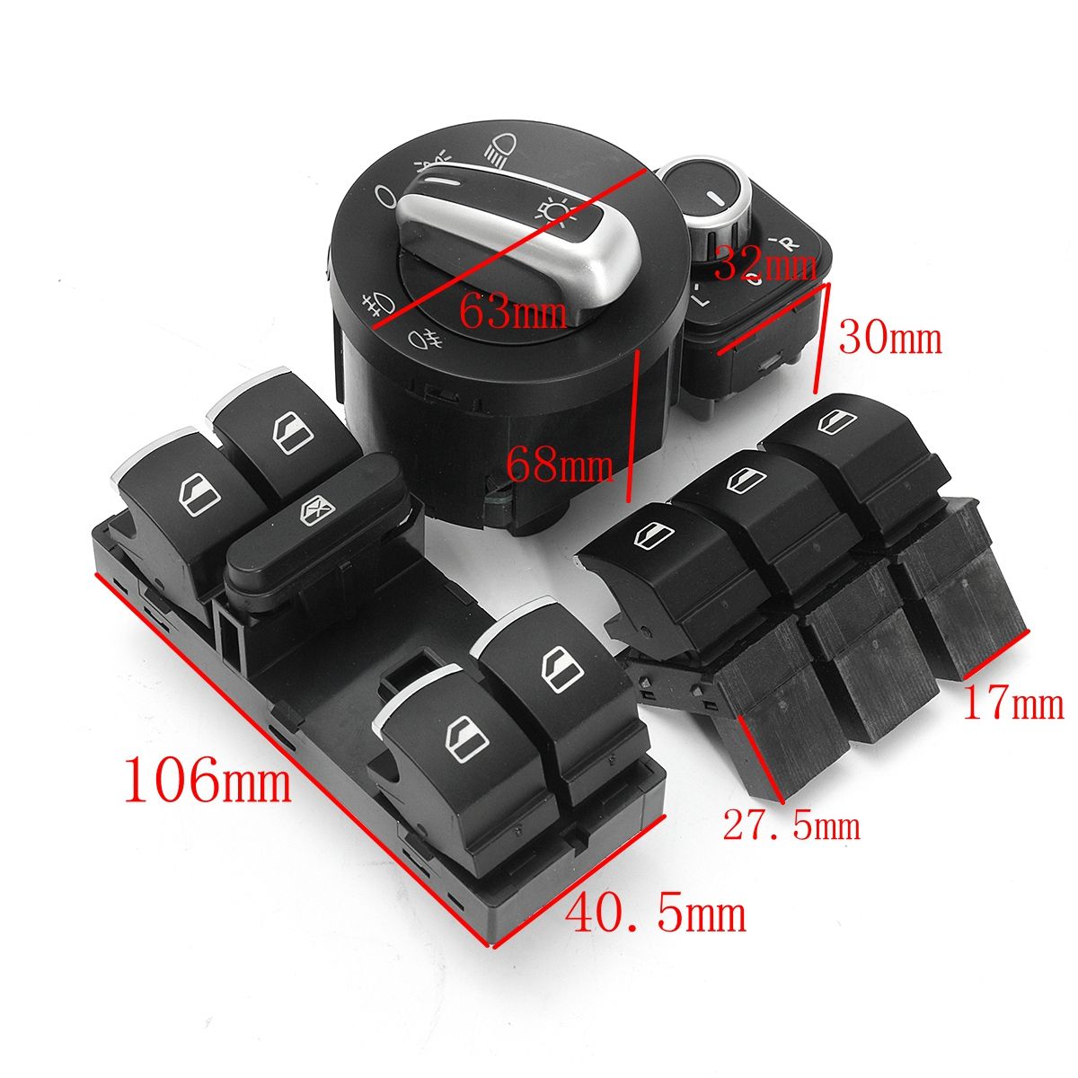 6PCS-Chrome-Window-Mirror-Headlight-Switch-Control-For-VW-Passat-Golf-Jetta-Tiguan-Touran-1373562