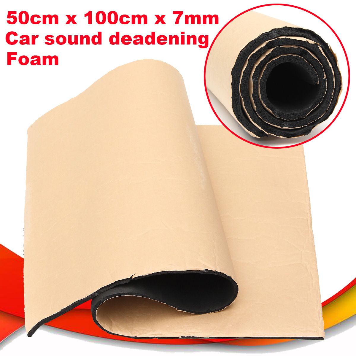7mm-Car-Sound-Proofing-Deadening-Insulation-Closed-Cell-Foam-50X100CM-1132118