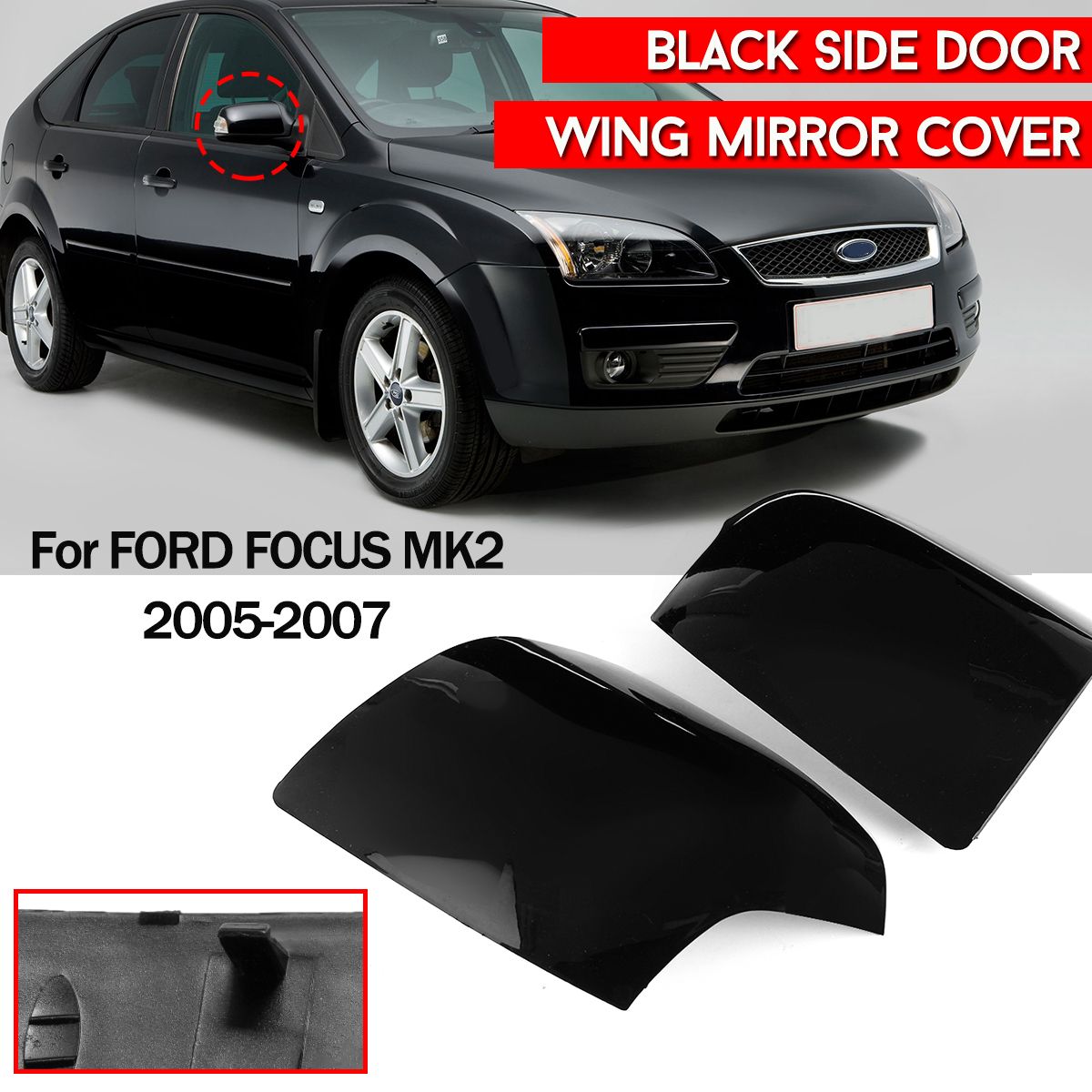 Car-Black-Side-Door-Wing-Rearview-Mirror-Cover-Cap-Casing-Trim-Right-Driver-For-Ford-Focus-1685813