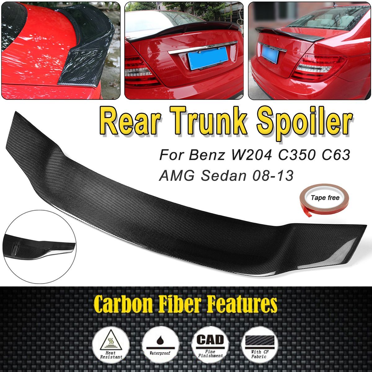 Car-Carbon-Fiber-Trunk-Spoiler-Wing-For-Benz-4DR-W204-C350-C63-SEDAN-08-13-R-TYPE-1526408