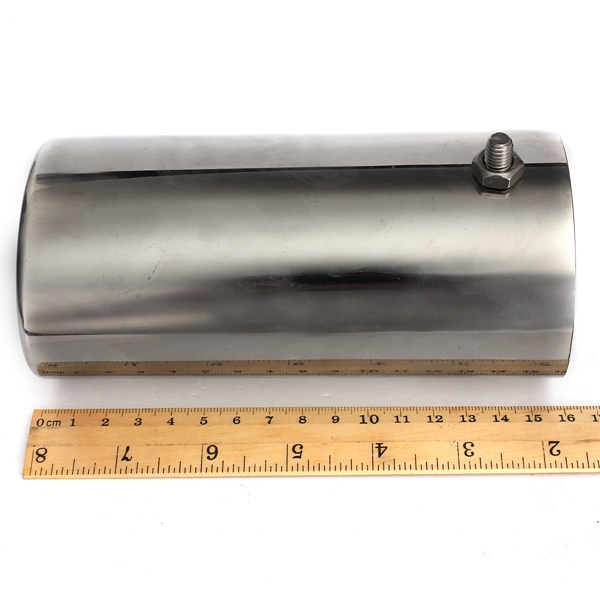Car-Chrome-70mm-275-Inch-Straight-Tail-Exhaust-Pipe-Rear-Muffler-Tip-End-Trim-Oval-986486