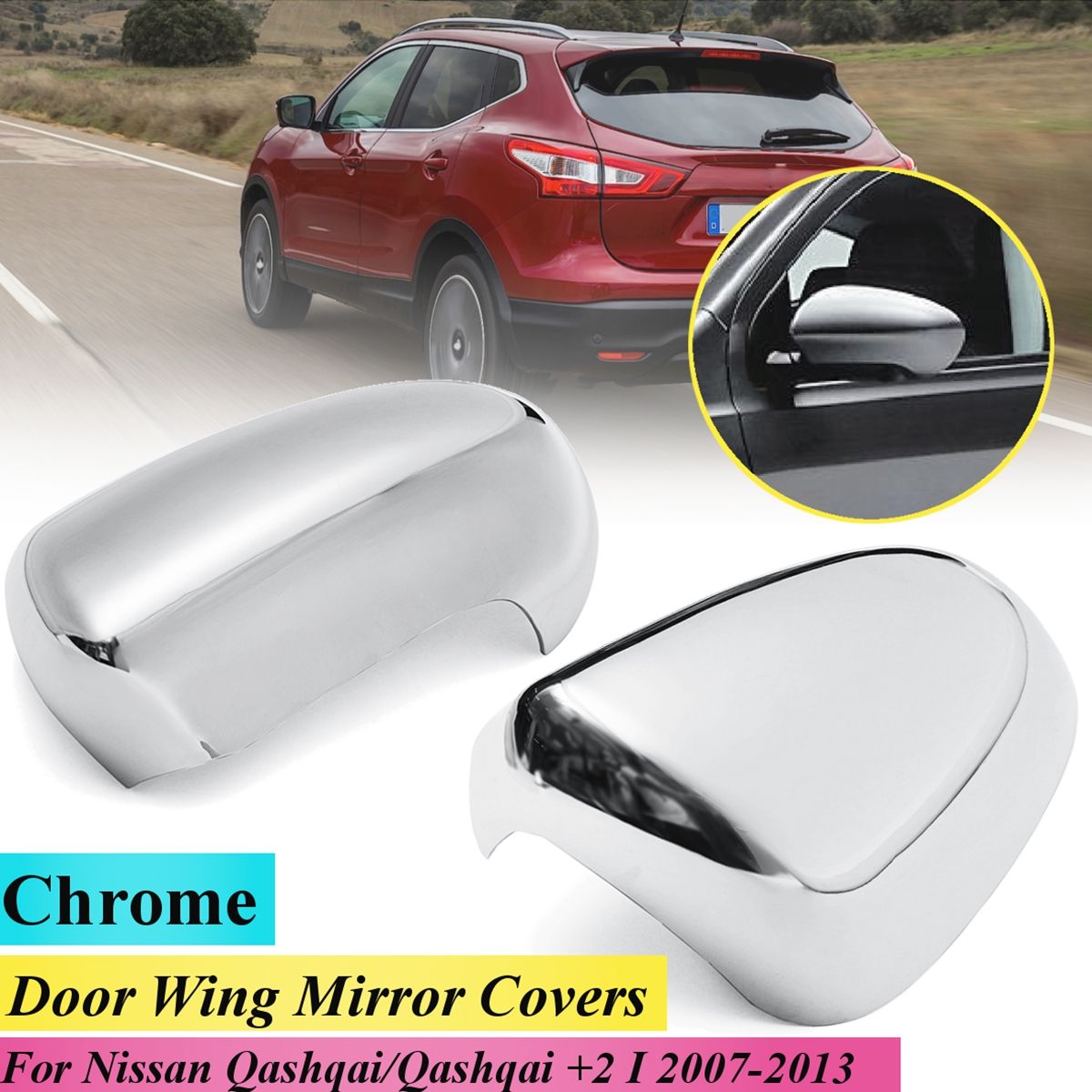 Car-Chrome-Side-Door-Wing-Mirror-Cover-Caps-Pair-for-Nissan-Qashqai-2-I-2007-2013-1465724