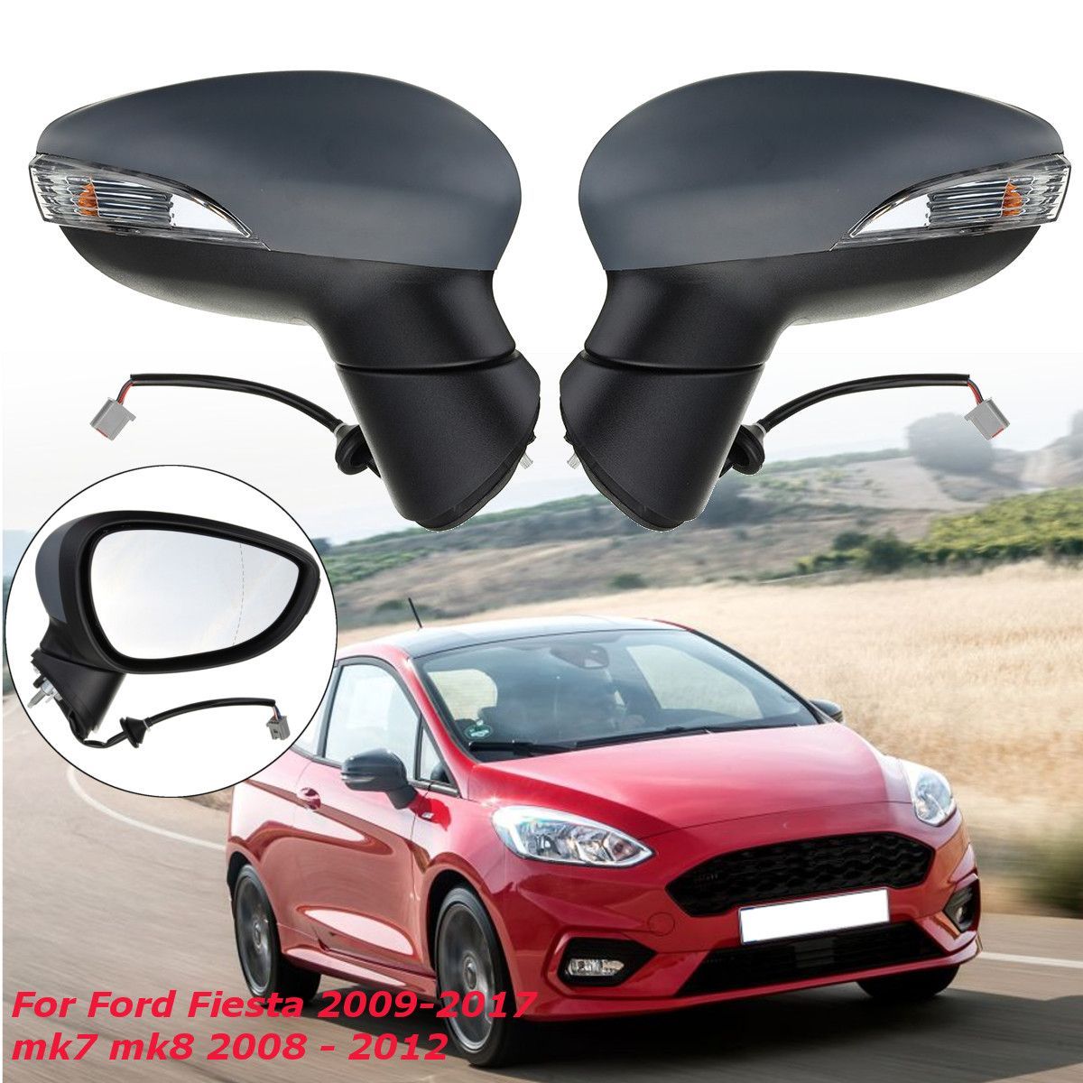 Car-Door-Wing-Mirror-Indicator-Driver-Passenger-Side-Manual-Fold-Left--Right-For-Ford-Fiesta-09-17-1609251
