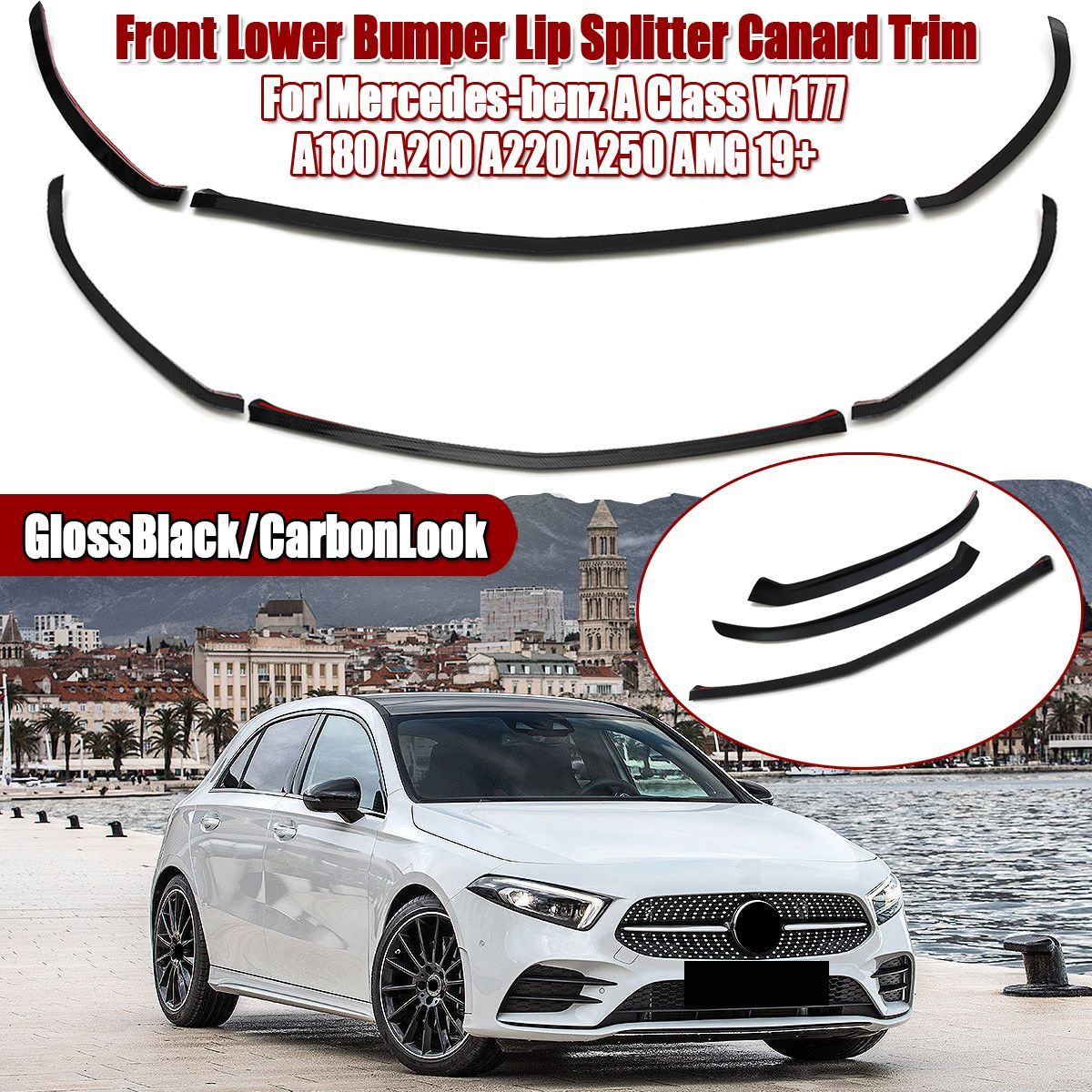Car-Front-Lower-Bumper-Lip-Splitter-Canard-Trim-For-Mercedes-benz-A-Class-W177-A180-A200-A220-A250-A-1658935